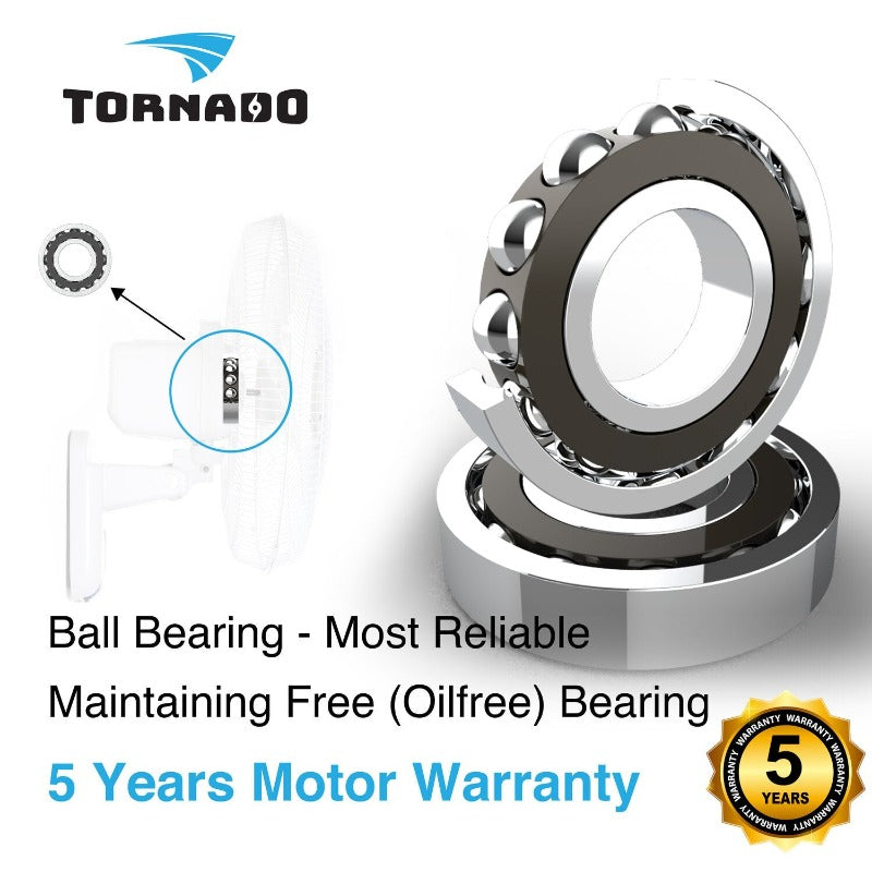 Tornado 16" Digital Remote Oscillating Wall Fan - 2650 CFM - 1 Pack - UL
