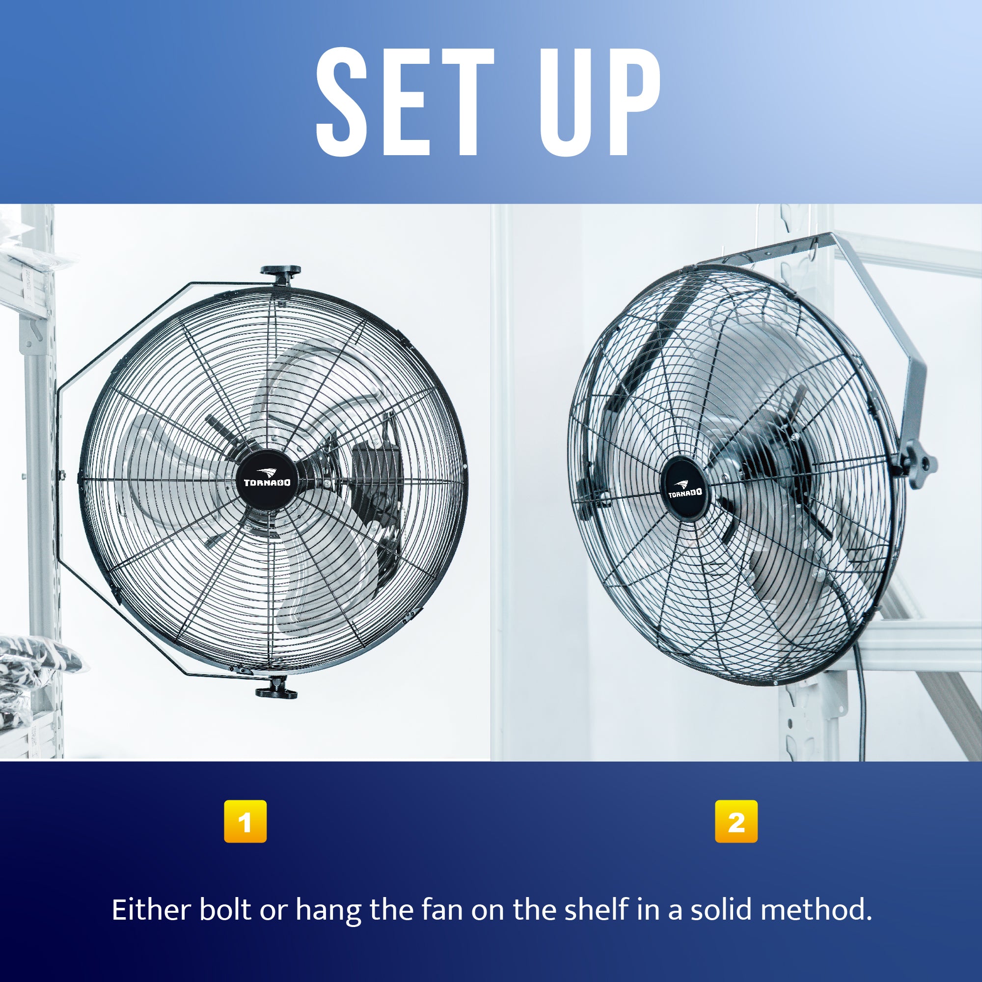 Tornado 18 Inch 3 Speed High Velocity Industrial Wall Fan