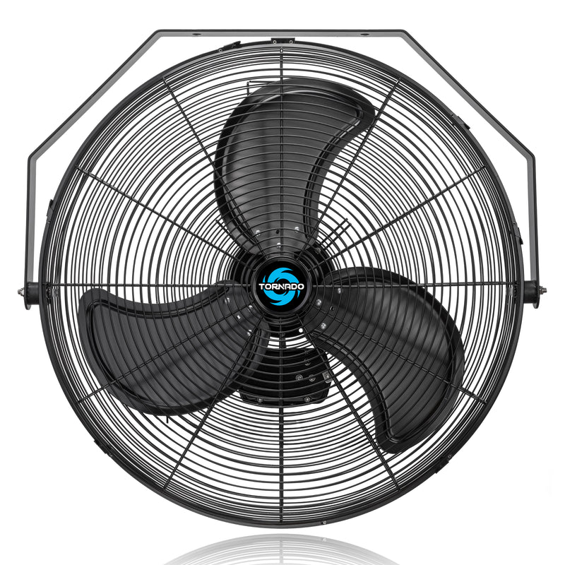 Tornado 24" Outdoor Rated IPX4 Water Resistant High Velocity Metal Wall Fan - 7700 CFM - UL