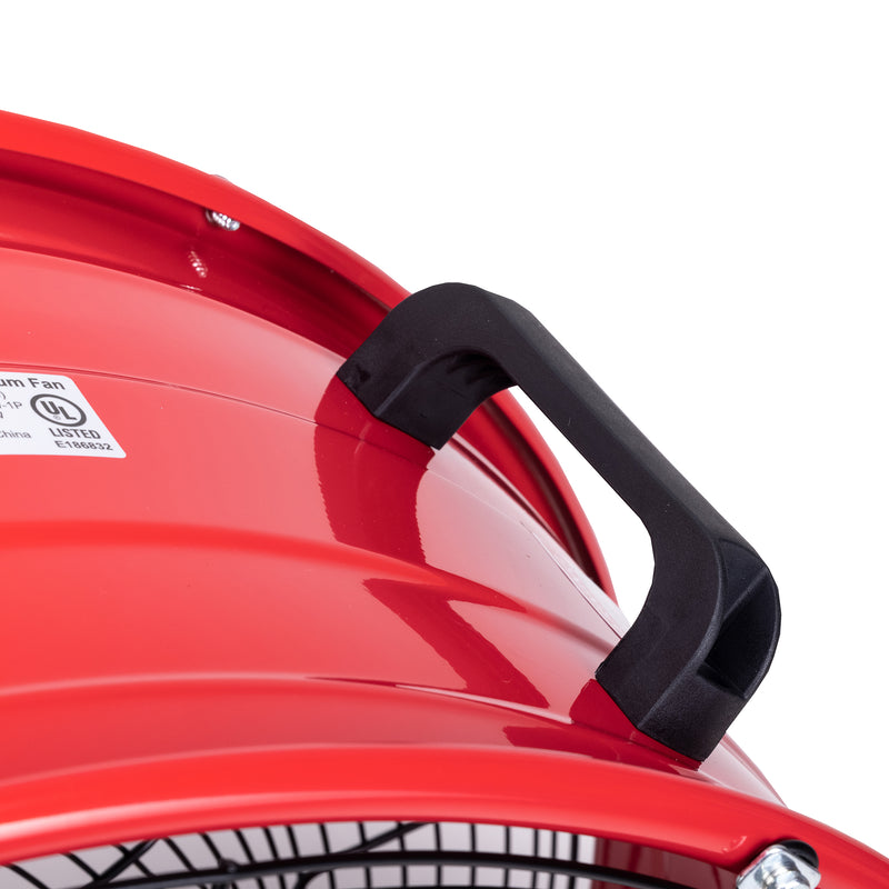 Tornado 24" High Velocity Metal Portable Tilt Blower Drum Fan - Red Wide Version - 8800 CFM - UL