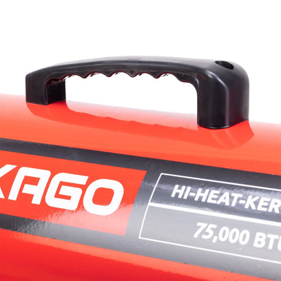 HEXAGO 75,000 BTU Industrial Kerosene Diesel Forced Air Heater, Thermostat , CSA Listed, RED