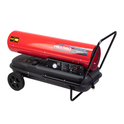 HEXAGO 210,000 BTU Industrial Kerosene Diesel Forced Air Heater, Thermostat , CSA Listed, RED
