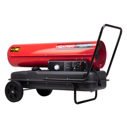 HEXAGO 210,000 BTU Industrial Kerosene Diesel Forced Air Heater, Thermostat , CSA Listed, RED