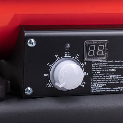 HEXAGO 125,000 BTU Industrial Kerosene Diesel Forced Air Heater, Thermostat , CSA Listed, RED