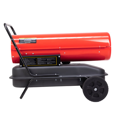 HEXAGO 125,000 BTU Industrial Kerosene Diesel Forced Air Heater, Thermostat , CSA Listed, RED