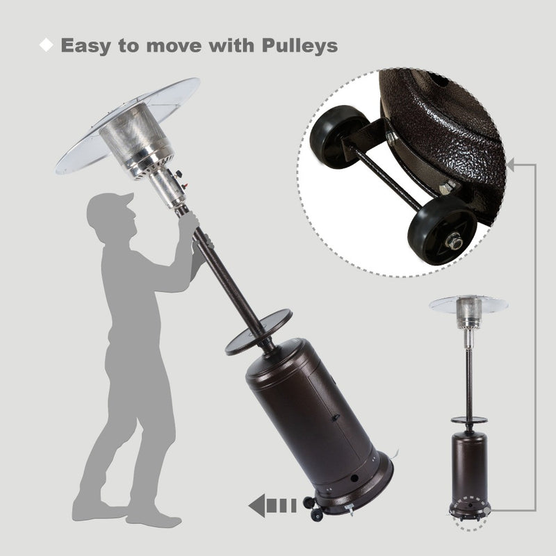 Tofino 42,000 BTU Propane Gas Patio Heater with Table and Side Door