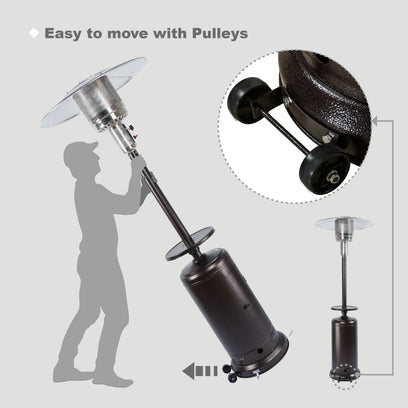 Tofino 42,000 BTU Propane Gas Patio Heater with Table and Side Door