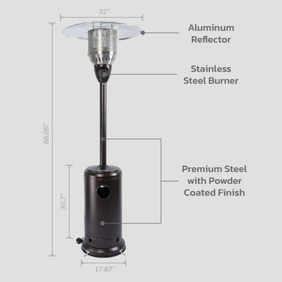 Mojave 50,000 BTU Premium Propane Gas Patio Heater