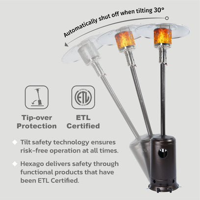 Big Sur 47,000 BTU Traditional Propane Gas Patio Heater