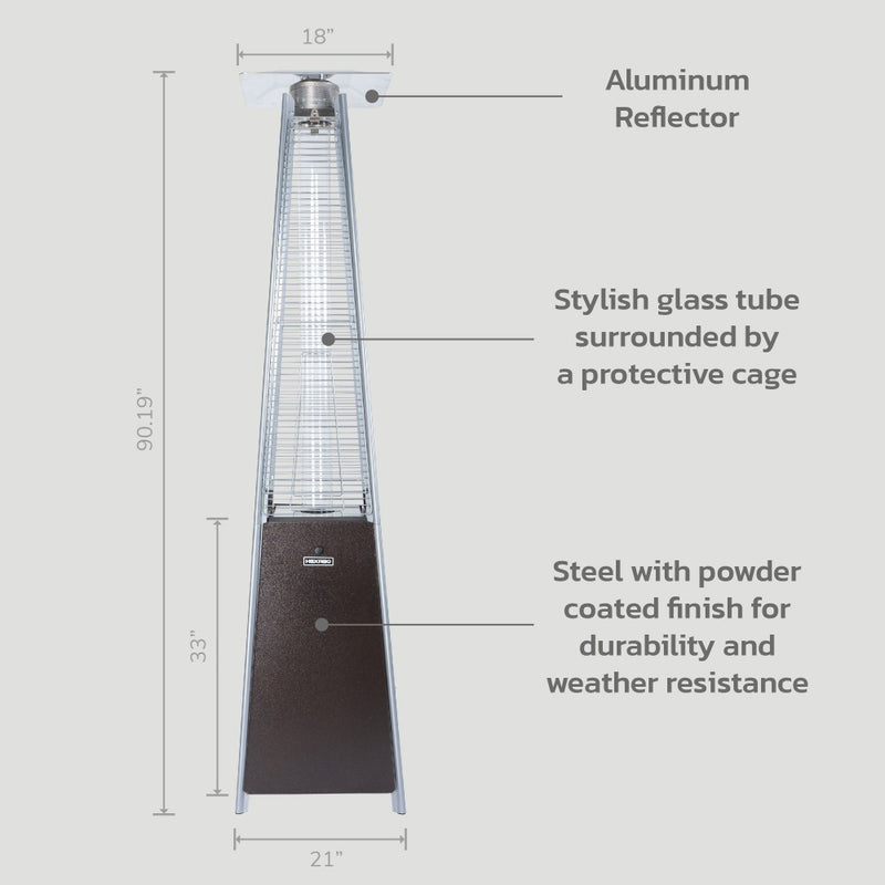 Malibu 40,000 BTU Premium Pyramid Propane Gas Patio Heater