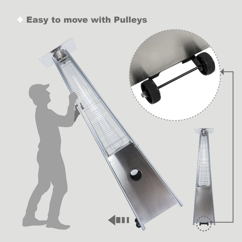 Sonoran 40,000 BTU Premium Pyramid Stainless Steel Propane Gas Patio Heater