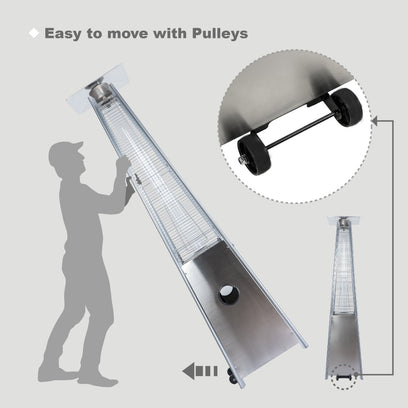 Sonoran 40,000 BTU Premium Pyramid Stainless Steel Propane Gas Patio Heater